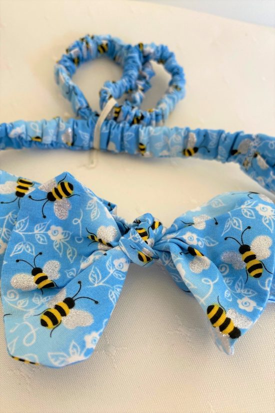 Baby Headbands Blue Bees