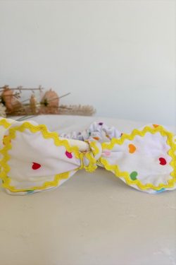 Baby Headband Coloured Hearts Ric Rac
