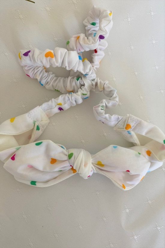 Baby Headband Coloured Hearts - Image 2
