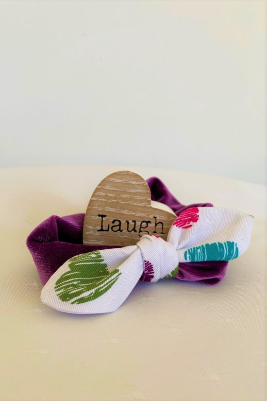 Baby Headband Purple Hearts