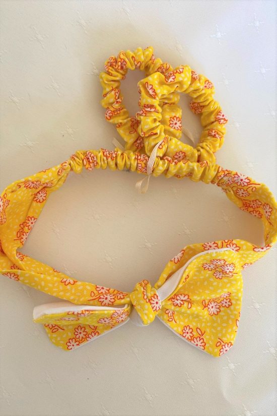 Baby Headband Yellow Flowers - Image 2