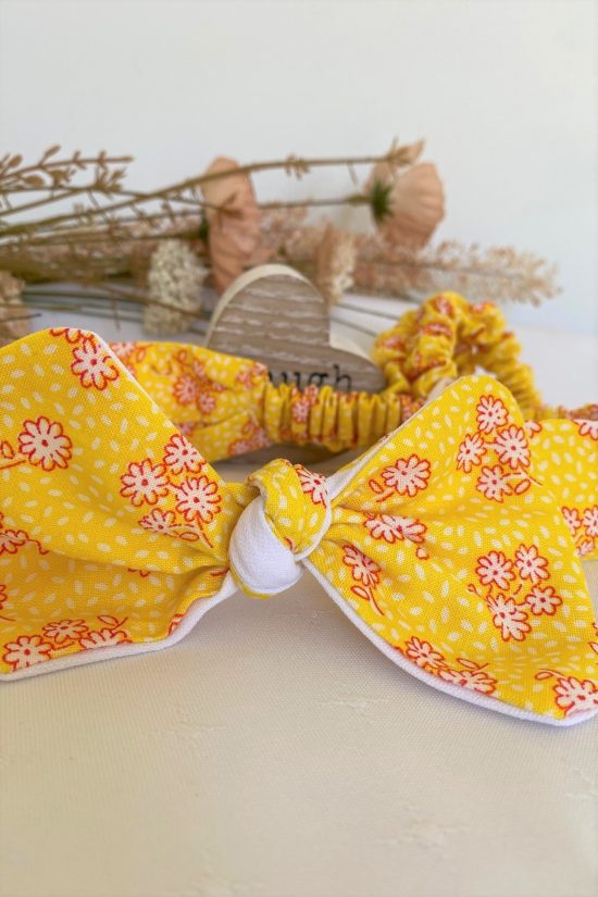 Baby Headband Yellow Flowers