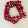 Burgundy Flowers Scrunchie - Image 2
