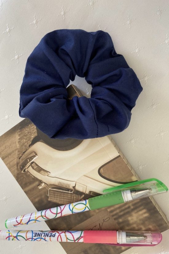 Navy Blue Scrunchie