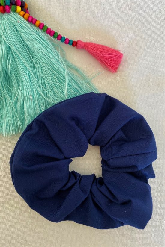 Navy Blue Scrunchie - Image 3