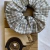 Black and White Checks Scrunchie