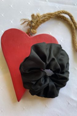 Black Satin Scrunchie