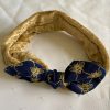 Baby Headband Gold and Navy Bees - Image 2