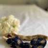 Baby Headband Gold and Navy Bees