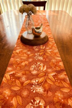 Table Runner Orange Wildflowers