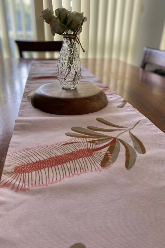 Table Runner Pink Callistemon - Image 2