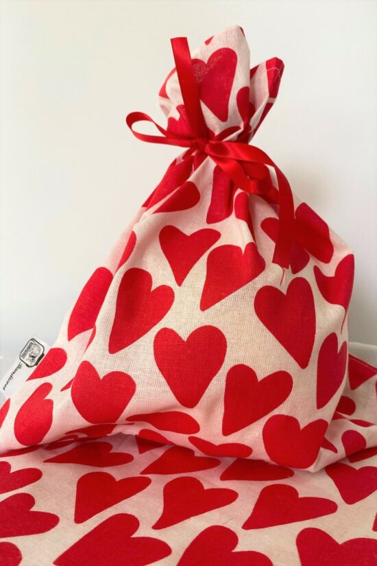 Reuseable Gift Bag Hearts - Image 2