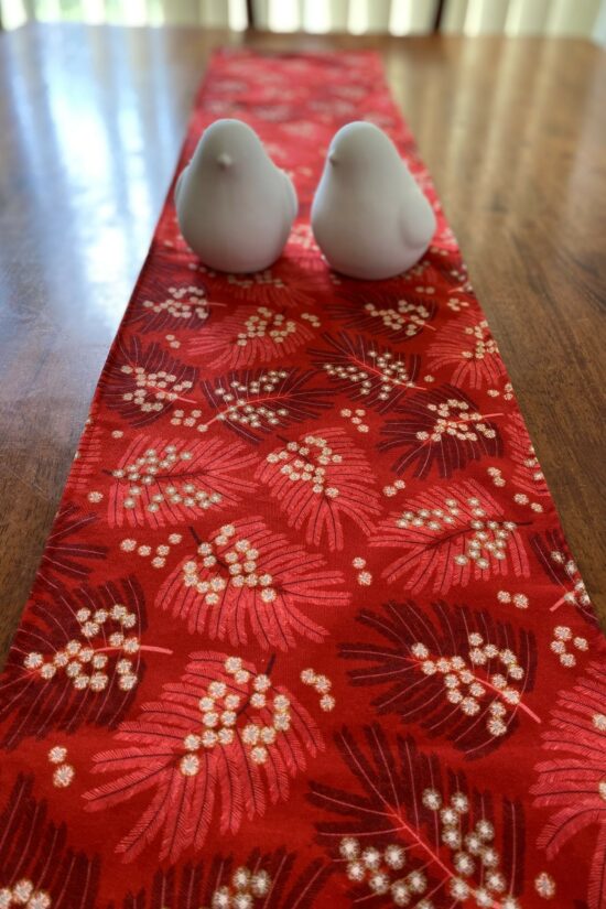 Table Runner Silver Wattle
