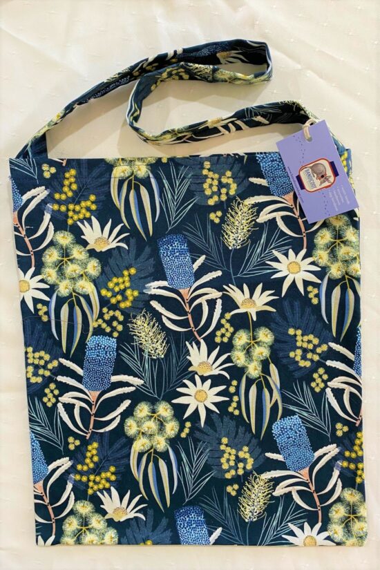 Carry Bag Navy Wildflowers