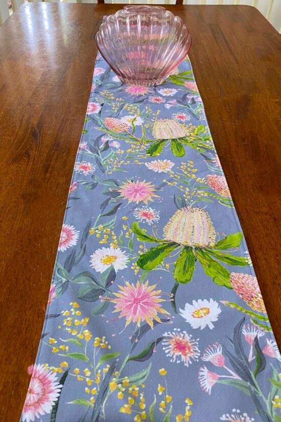 Table Runner Proteas on Blue - Image 3