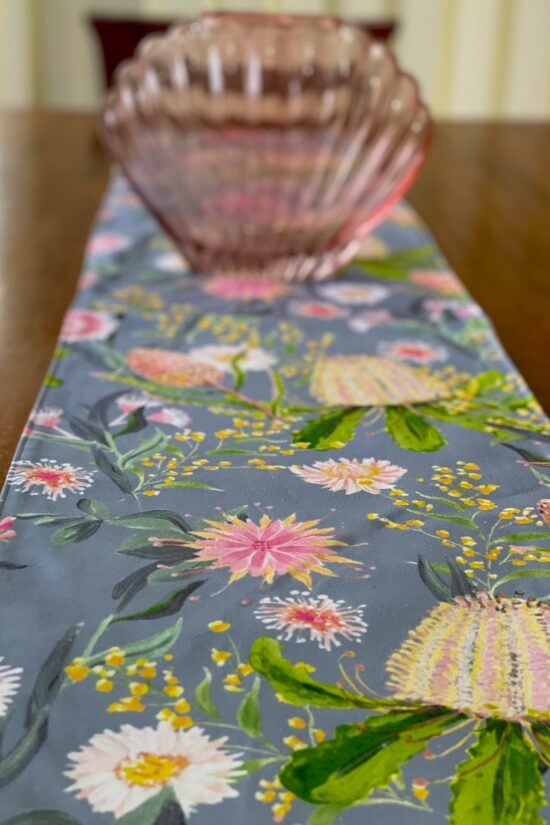 Table Runner Proteas on Blue - Image 2