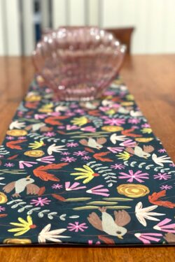 Table Runner Birds and Flowers
