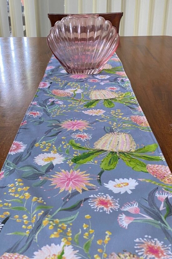 Table Runner Proteas on Blue
