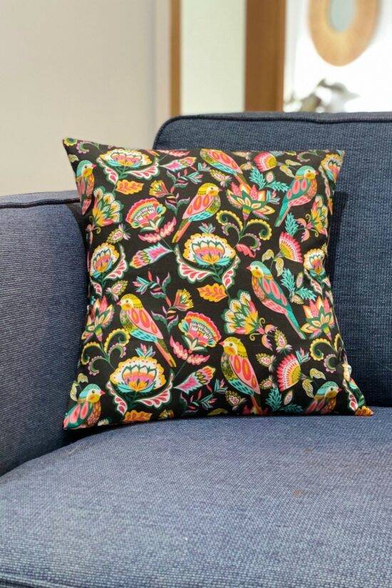 Ornamental birds cushion cover